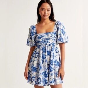 A&F A&F Emerson Linen-Blend Puff Sleeve Mini
Dress l MP